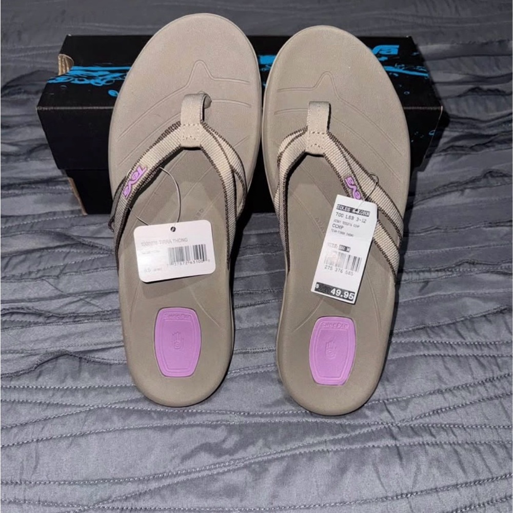 Teva Comfortable Women's Sandals in Tan and Purple